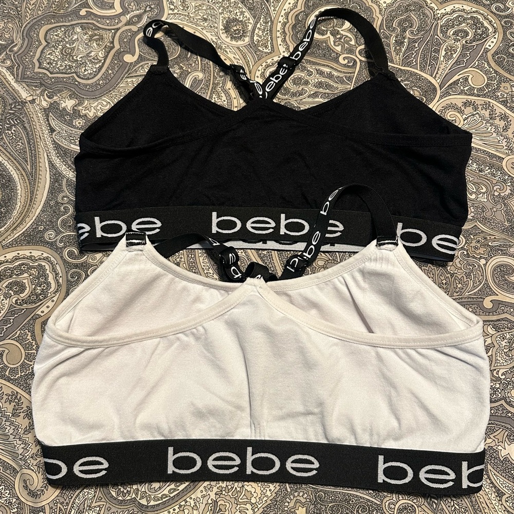 Bebe Black and White Bralette Set - Picture 2 of 3